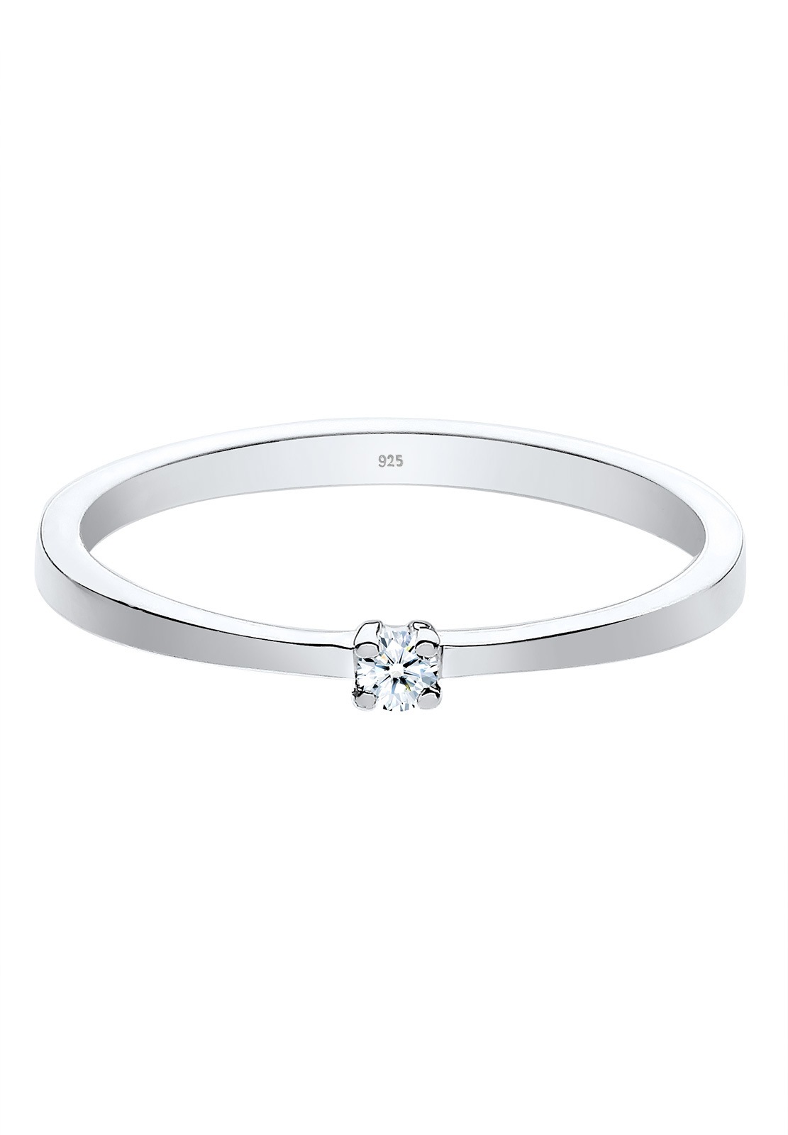 Elli DIAMONDS Femme Classique avec un Diamant (0,03 ct) en Argent Sterling 925
