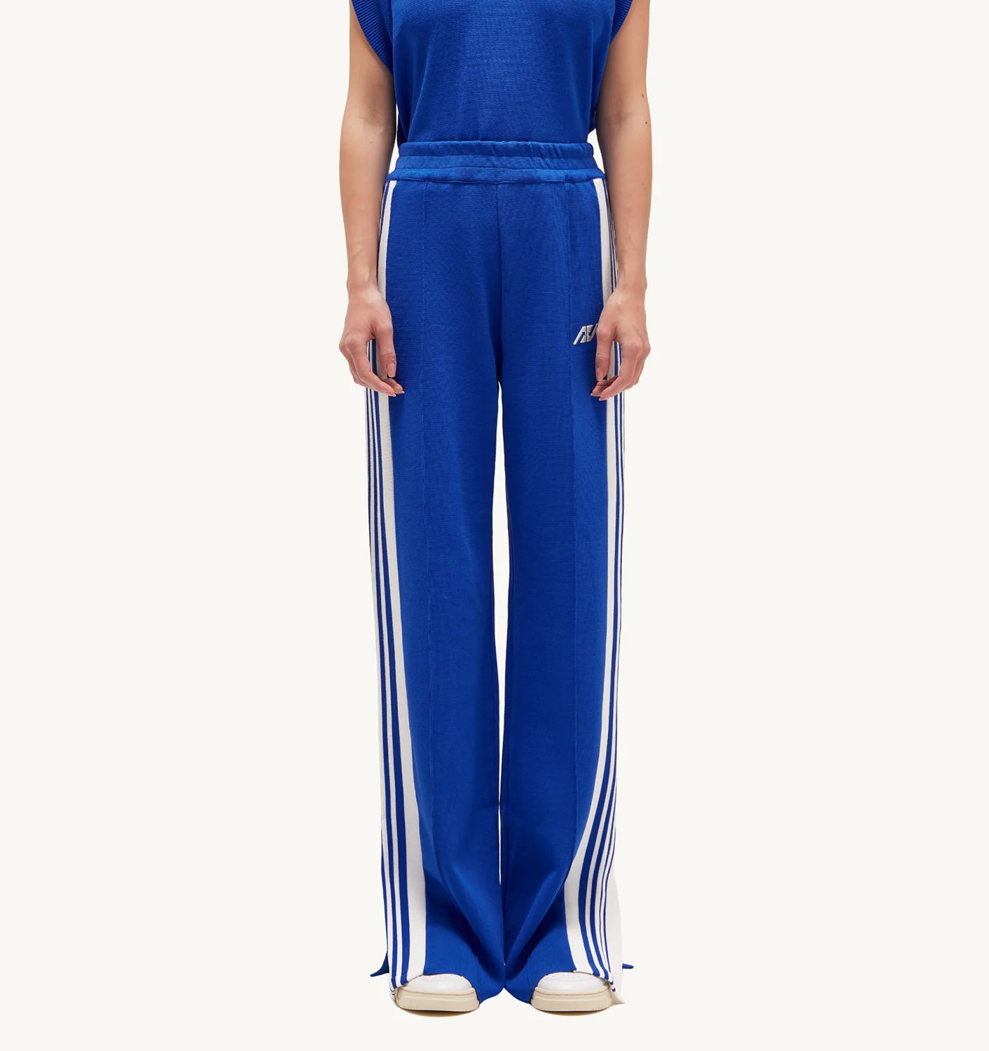 PANTALONI DIN VISCOZĂ ALBASTRU ELECTRIC