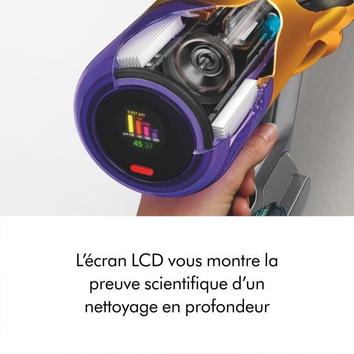 Aspiradora de mano inalámbrica DYSON V12 Detect Slim Absolute - Potencia de 150 AW - Control de potencia - Cepillo con luz integrada