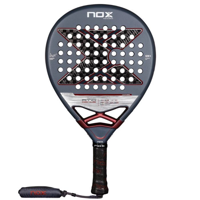 Raquette de padel - NOX - AT10 Genius 12K - Carbone 12K - Mousse douce - Confort et puissance