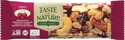 Barre bio WINDOW TO HEAVEN Taste Of Nature aux cerises et aux noix de pécan 40 g Aliments bio et végétaliens