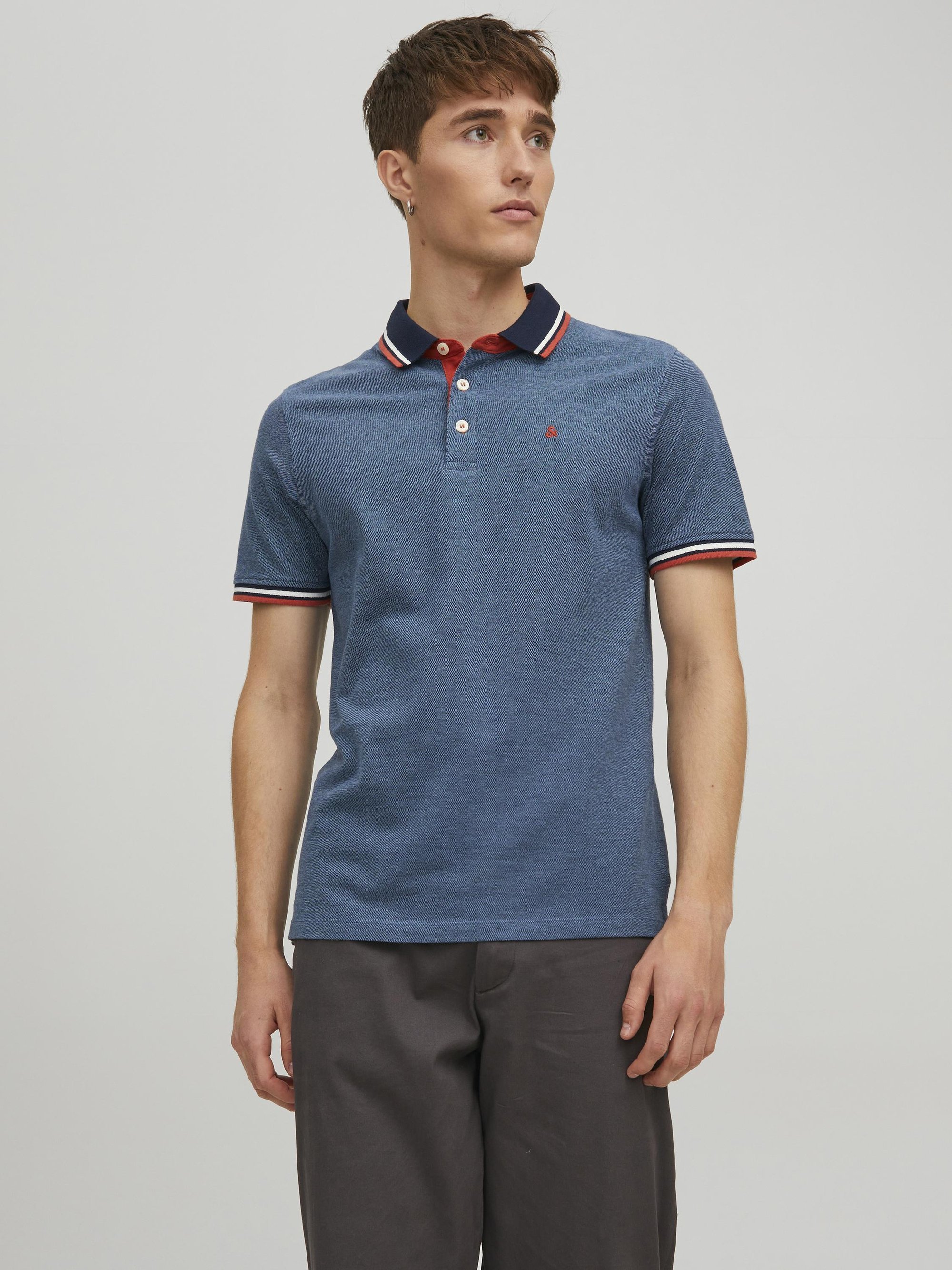 JJEPAULOS SS NOOS - Poloskjorter - denim blueJack & Jones