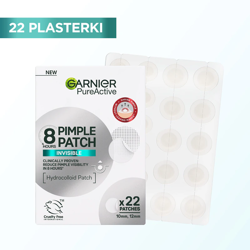Adesivos Garnier Pure Active para acne, para pele com problemas de acne.