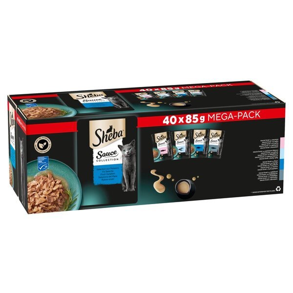 Sheba Délicatesses ribja izbira v omaki mačja hrana<br>40 x 85 g