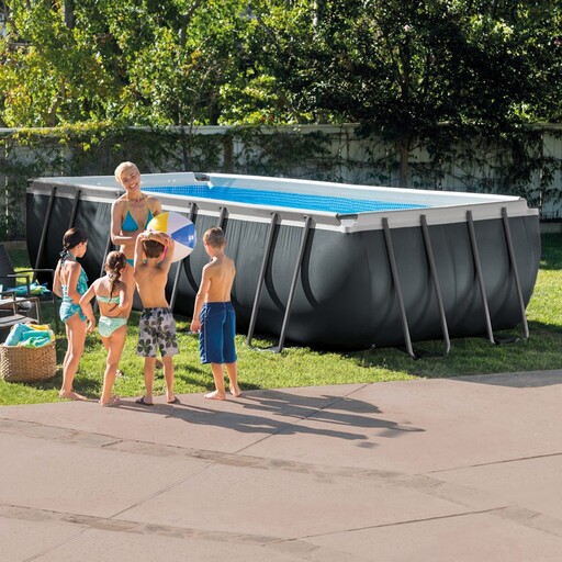 Piscina retangular Intex Ultra Xtr Frame para uso acima do solo, 549x274x132 cm + Bomba de filtro