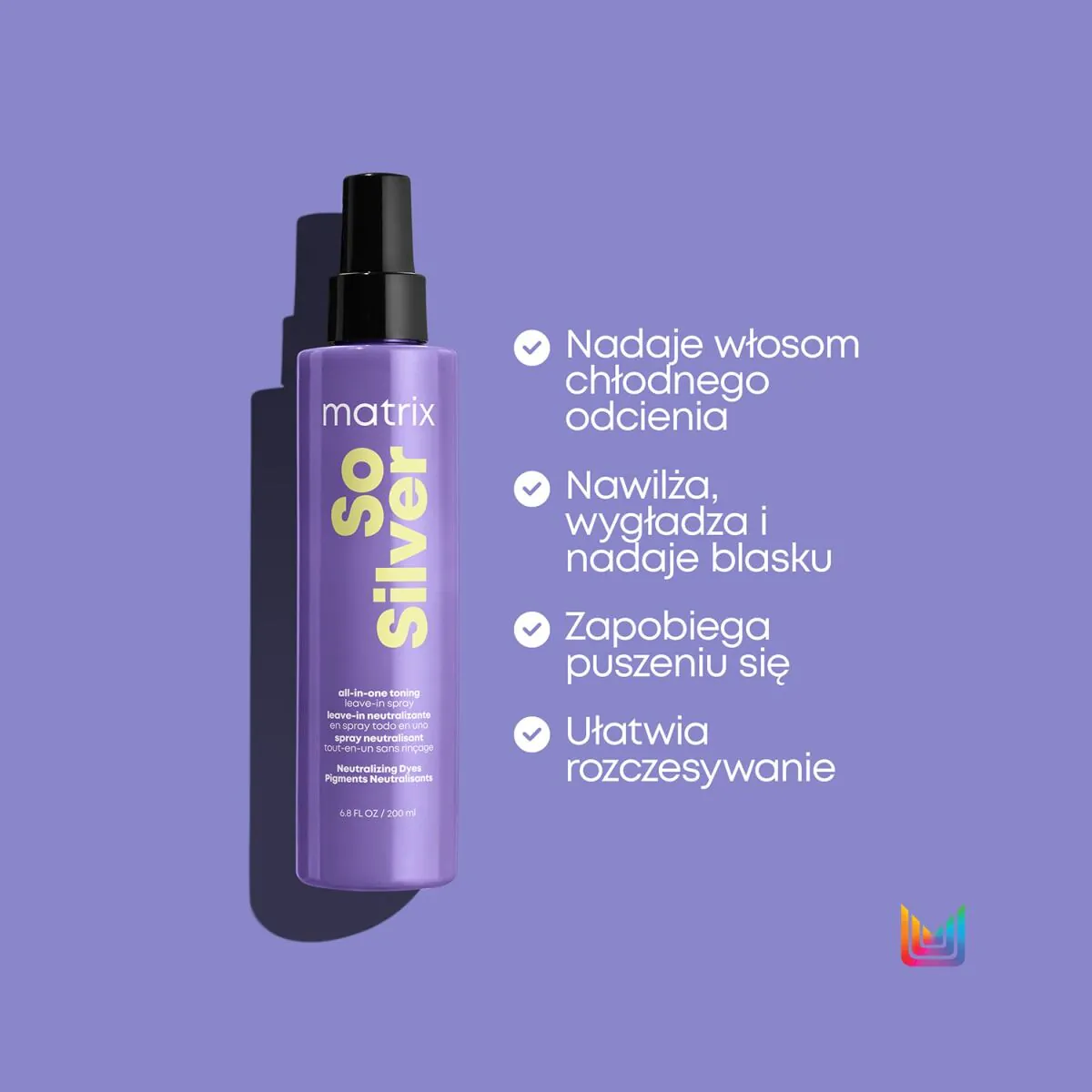 Matrix Total Results So Silver Spray do włosów Neutralizacja żółtych tonów