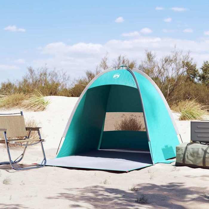 vidaXL Tienda de playa impermeable verde para 3 personas, tienda de campaña, tienda de jardín, refugio exterior, tienda de camping, refugio 4009456