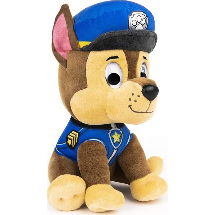 Pelúcia Chase da Patrulha Canina - PATRULHA CANINA - 25 cm - Unissex - Marrom - Infantil