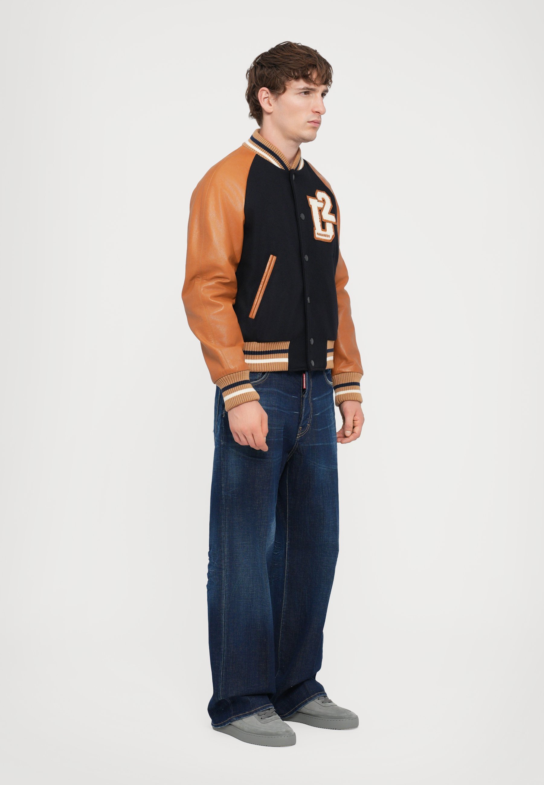 Dsquared2 VARSITY - Blouson aviateur - bleu foncé