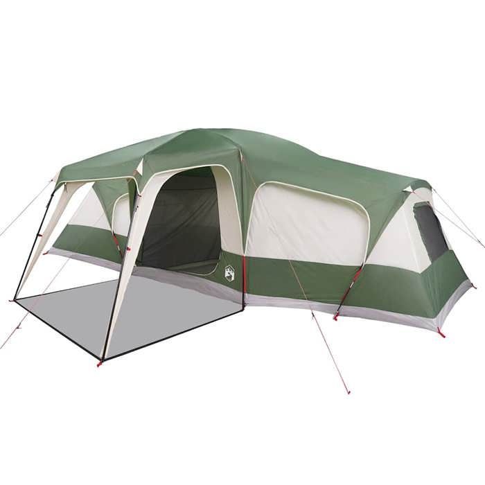 Tienda de campaña familiar vidaXL con porche tipo cúpula, para 9 personas, verde, impermeable, tienda de campaña, tienda de jardín, refugio para exteriores, tienda de campaña 4009584