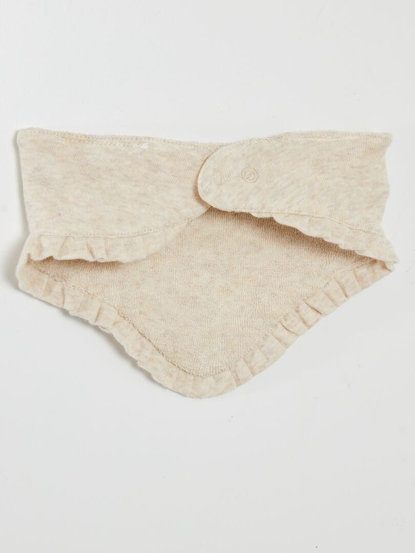 3-delige set: bodysuit, legging en slabbetje - BEIGE