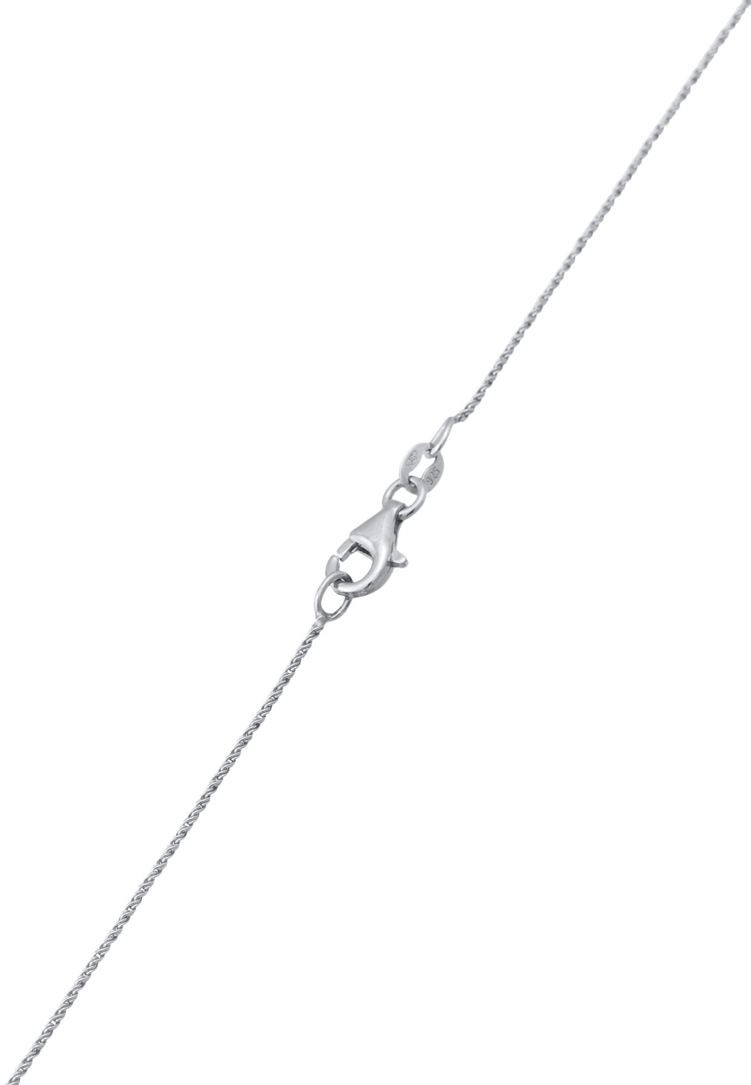 Elli Femmes pendentif solitaire cordon avec cristal en argent sterling 925