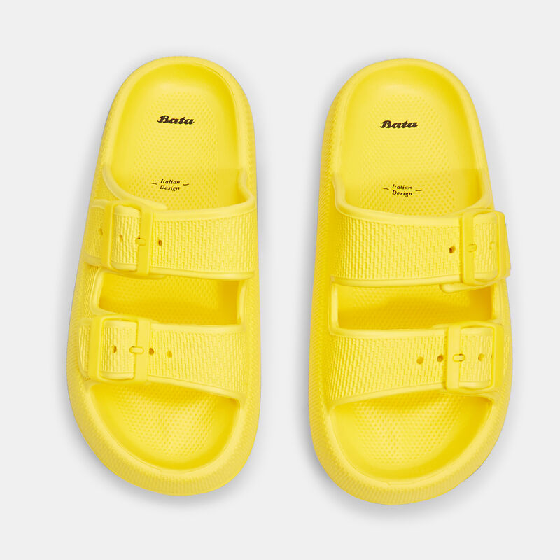 Damesplateauslippers met bandjes