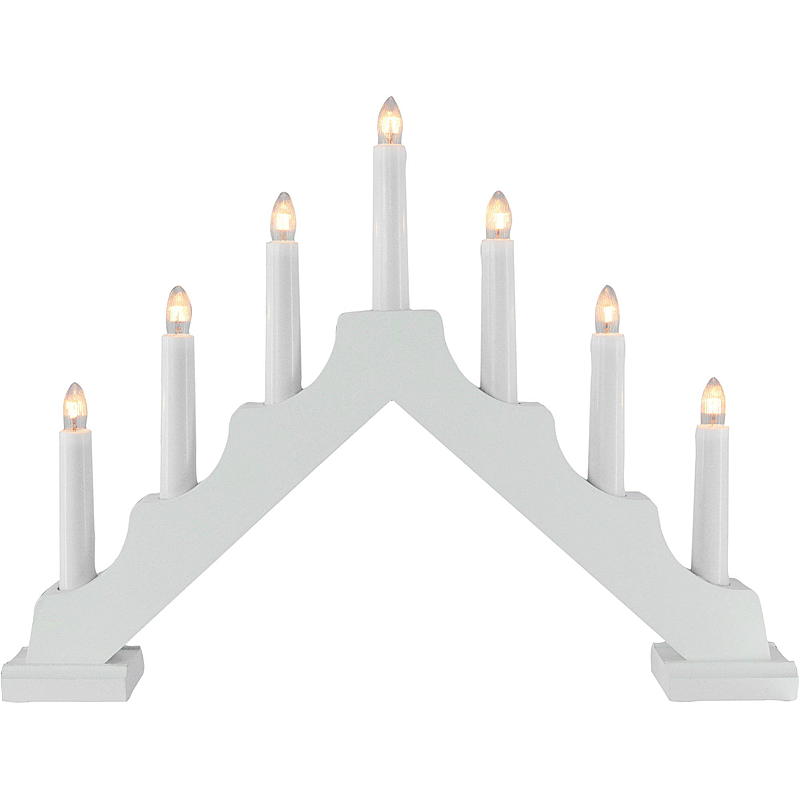 Candela dell'Avvento per la casa, a 7 rami, bianca, Jotunheim