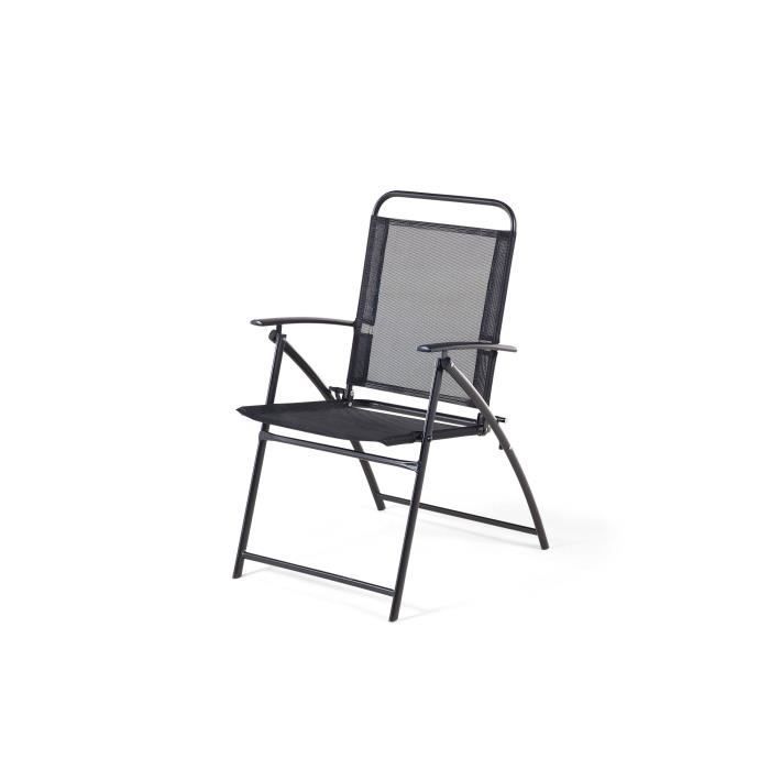 Beliani - Ensemble table et 6 chaises en acier noir LIVO