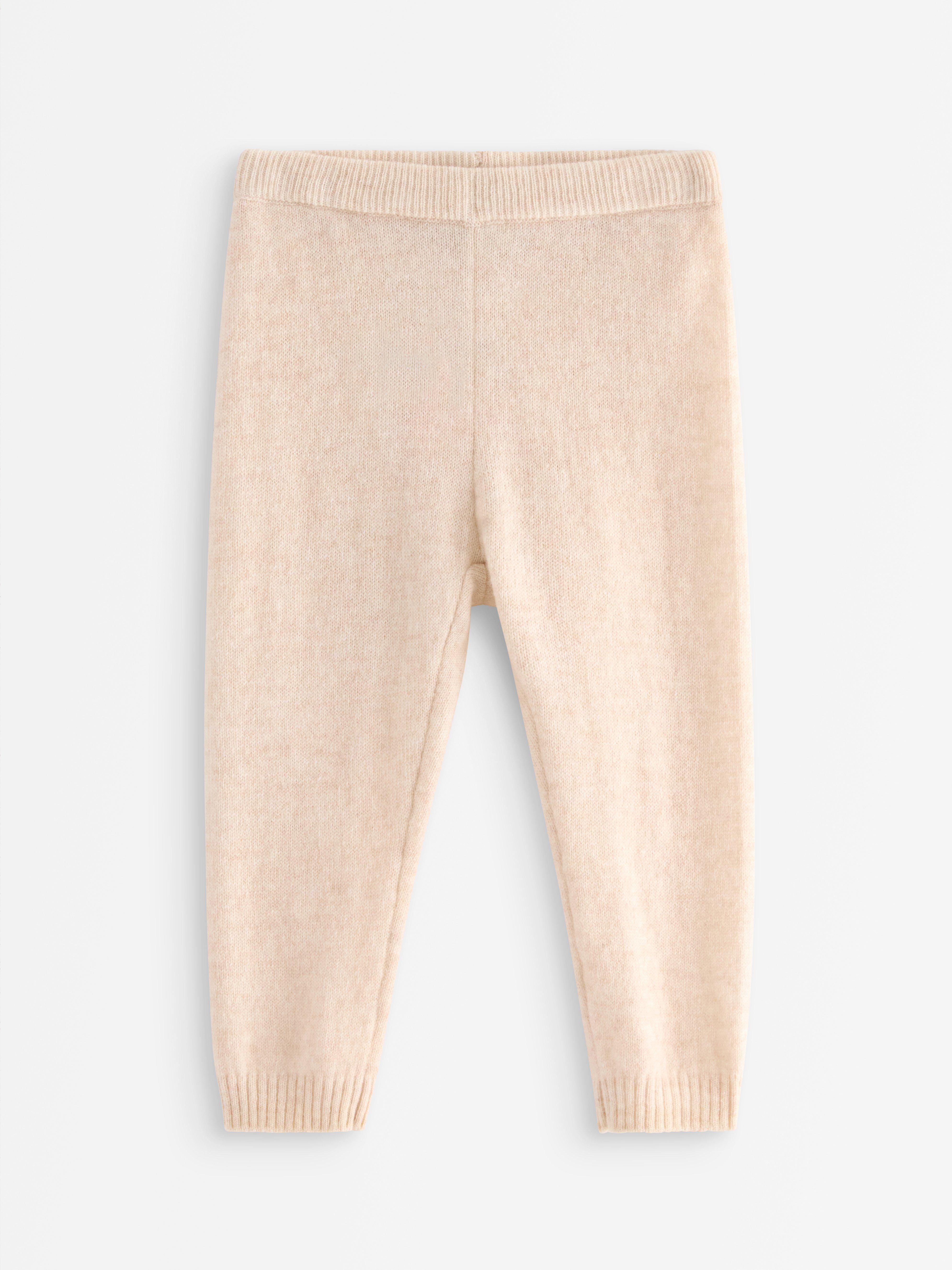 Leggings i merinoull Light Dusty White