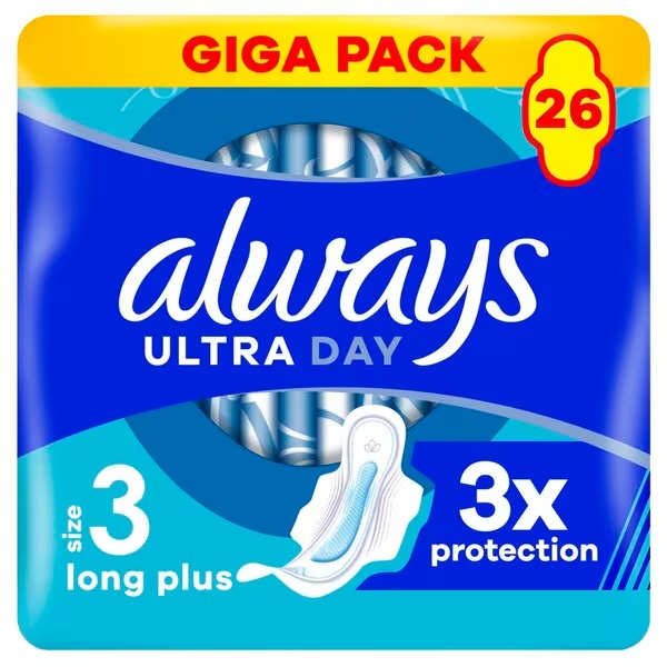 Higienski vložki Always Ultra Long Plus, velikost 3, 26 kosov