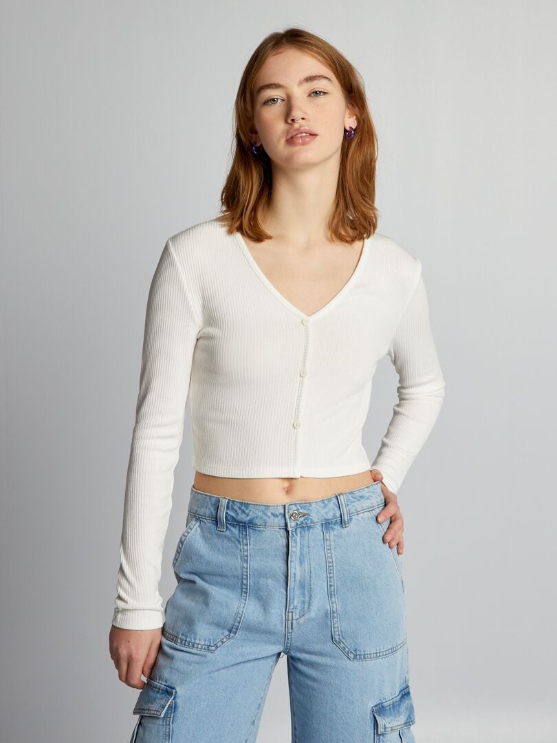 Kort T-shirt - WIT