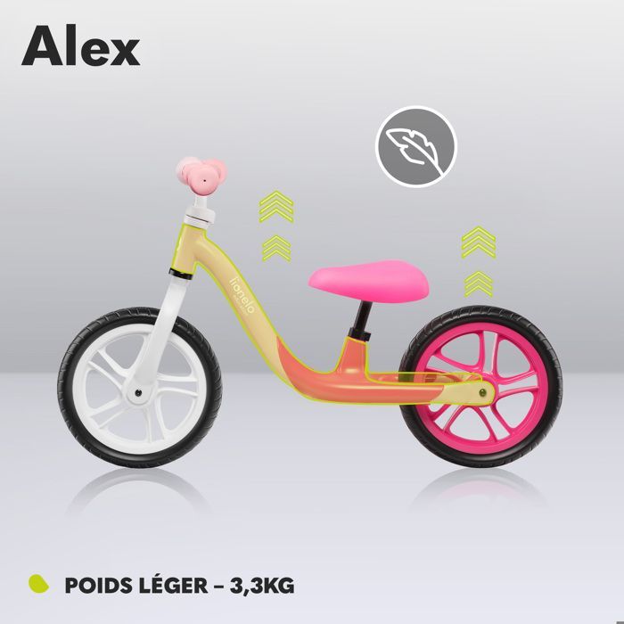 Lionelo - Alex balance bike for children - Pink