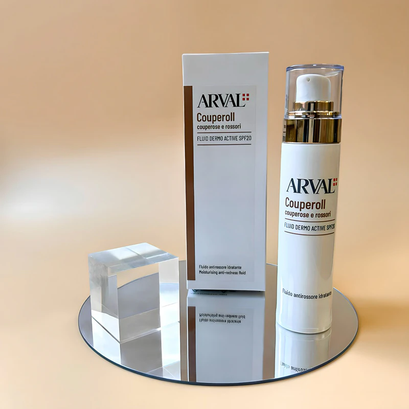 Arval Couperol Fluid Dermo Active FPS 20, emulsão calmante para uso diário.