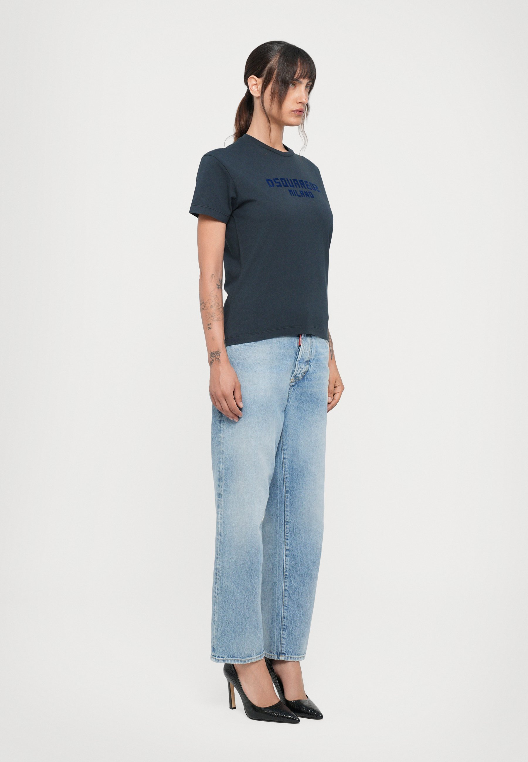Dsquared2 JUST RIGHT TEE - Tričko s potlačou - námornícka modrá