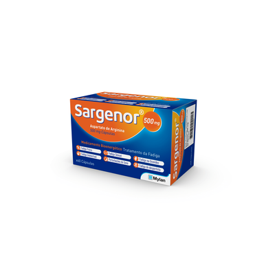 Sargenor 500mg Capsules Arginine Aspartaat Vermoeidheidsbehandeling 60 capsules 60 capsules