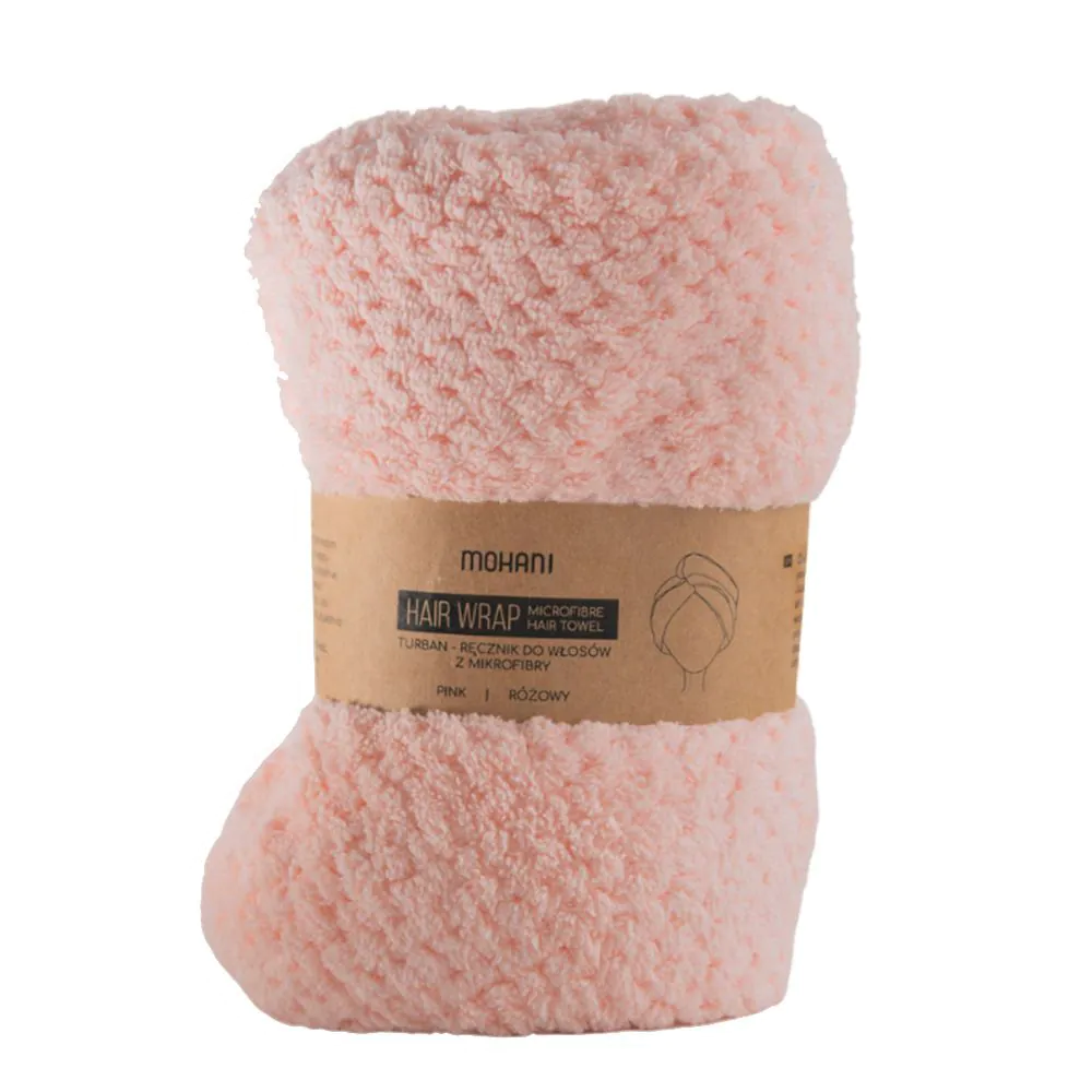 Mohani Turban - Ręcznik do włosów z Mikrofibry, Różowy