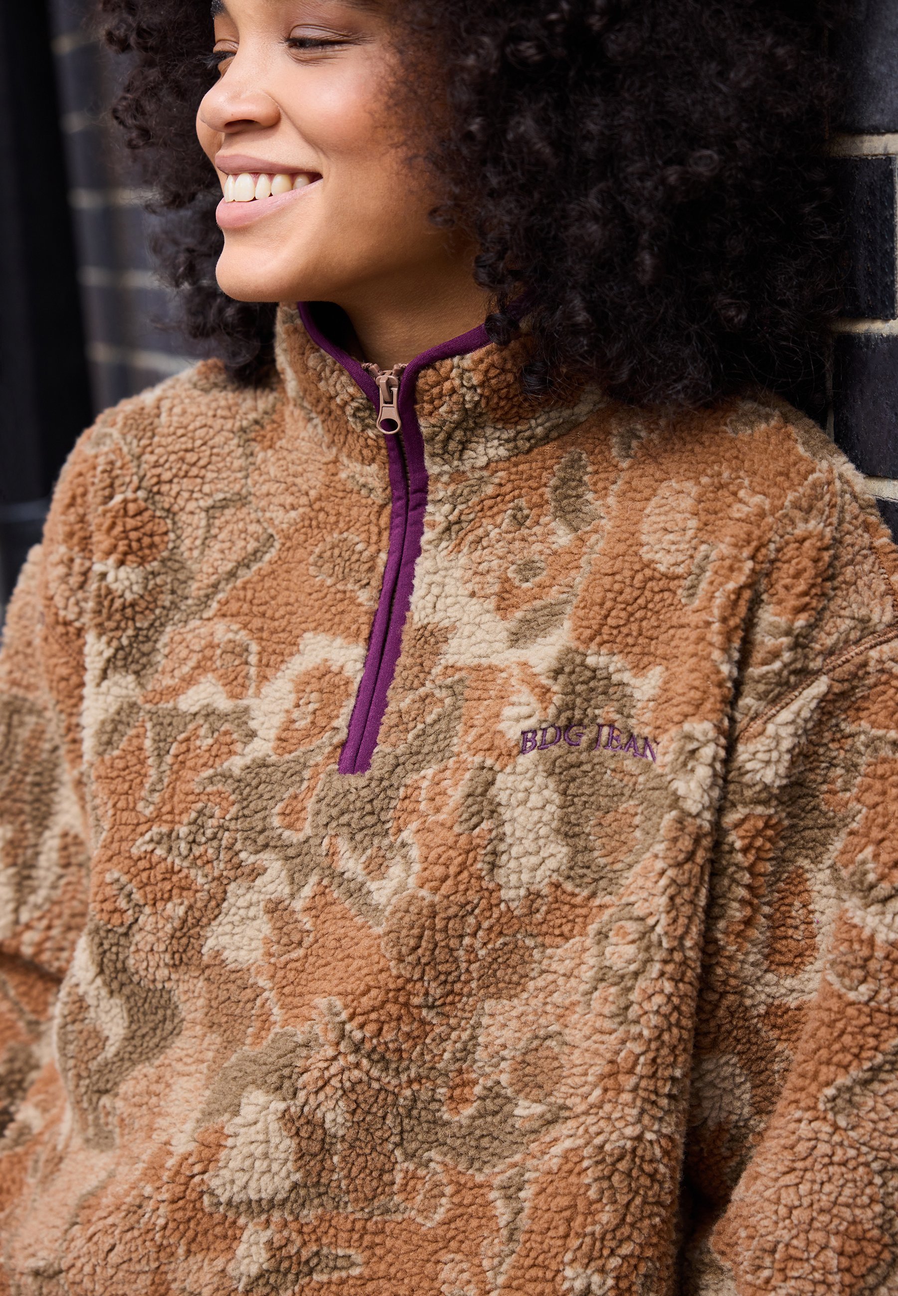 Maglione in pile BDG Urban Outfitters - multicolore