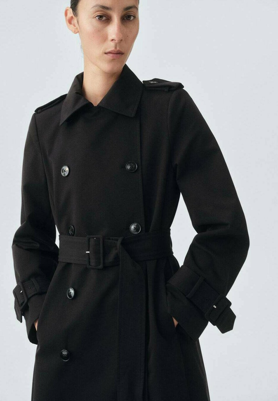 Mango Trenchcoat – schwarz