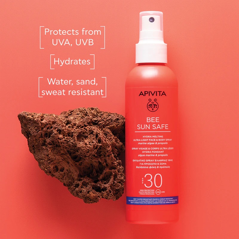 Apivita Bee Sun Safe Hydra Melting Ultra-Light Spray SPF30 zaščitno mleko za sončenje v spreju SPF 30