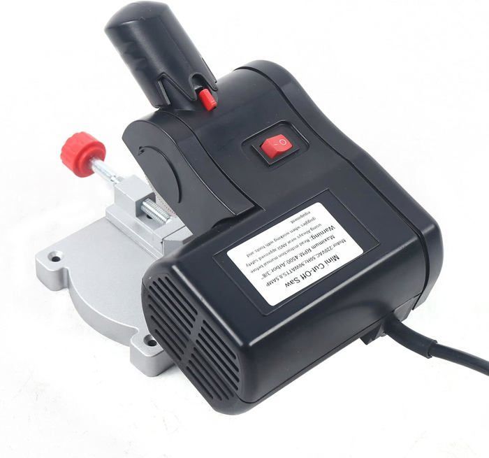 Sierra ingletadora eléctrica de 90 W, 4500 RPM, para cortar madera y metal, corte a 45°, mini corte.