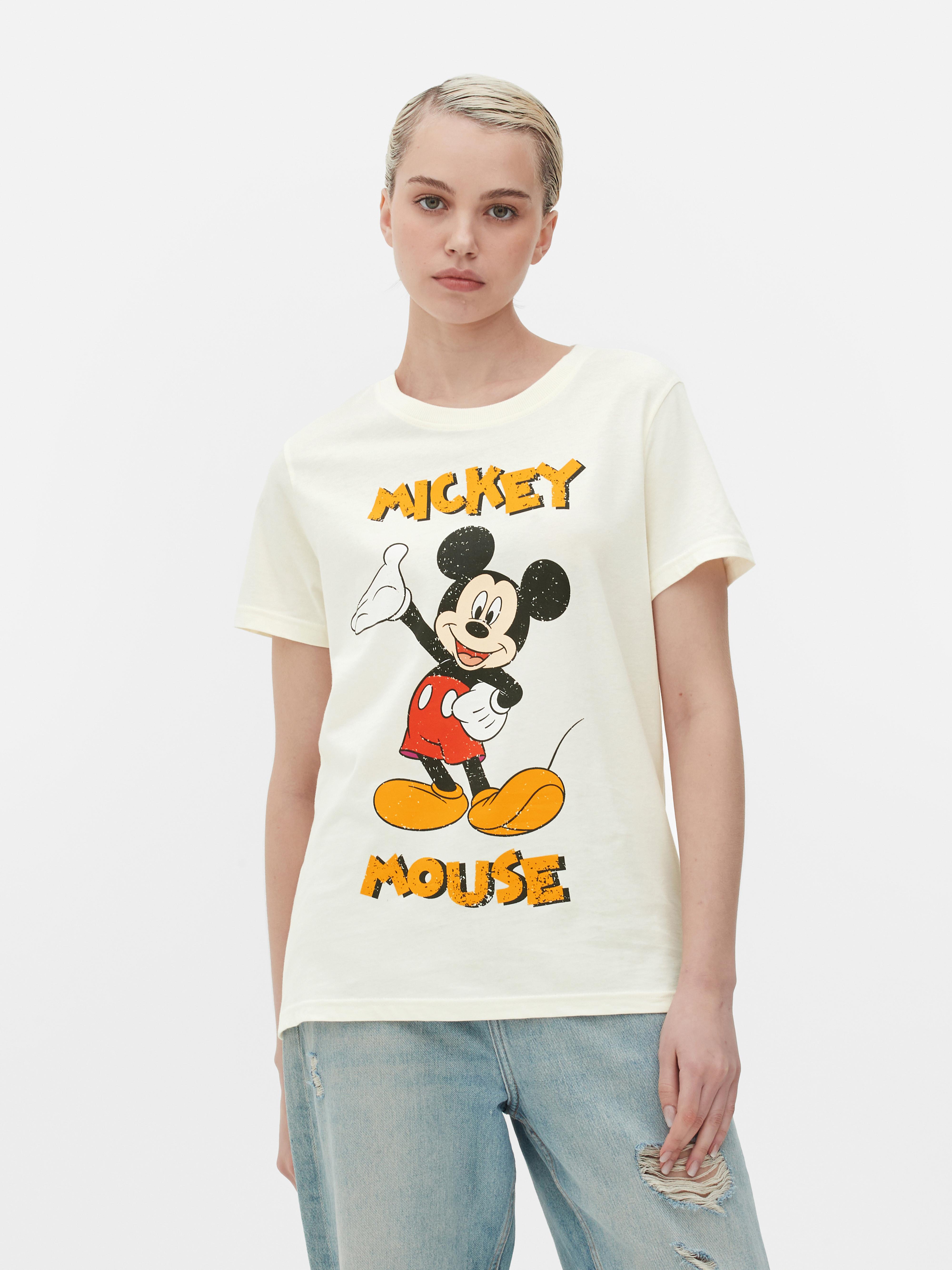 Tricou Disney Mickey Mouse cu guler rotund, mâneci scurte și design Mickey Mouse