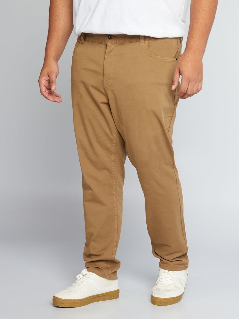 Spodnie Slim Fit L30 - BRĄZOWE