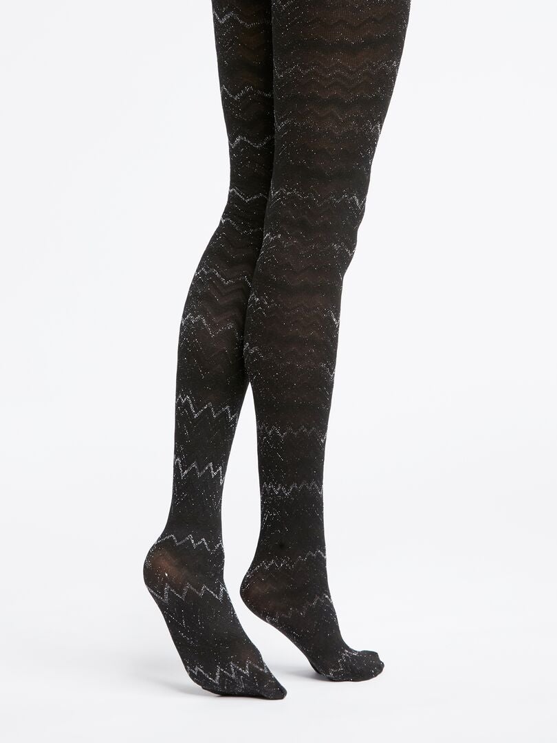 Meia-calça transparente 'DIM' - PRETA