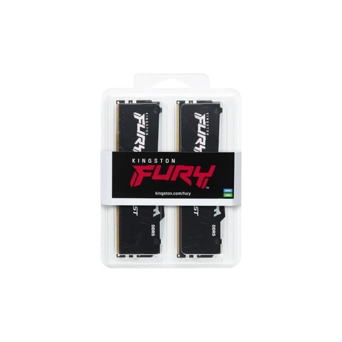 Mémoire RAM - KINGSTON - FURY Beast - 32 Go (2 x 16 Go) - DDR5 - 5600 Mhz CL40