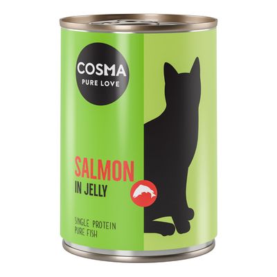 12 x 400 g Cosma Original & Asia in gelei natvoer voor katten - Speciale prijs!*
