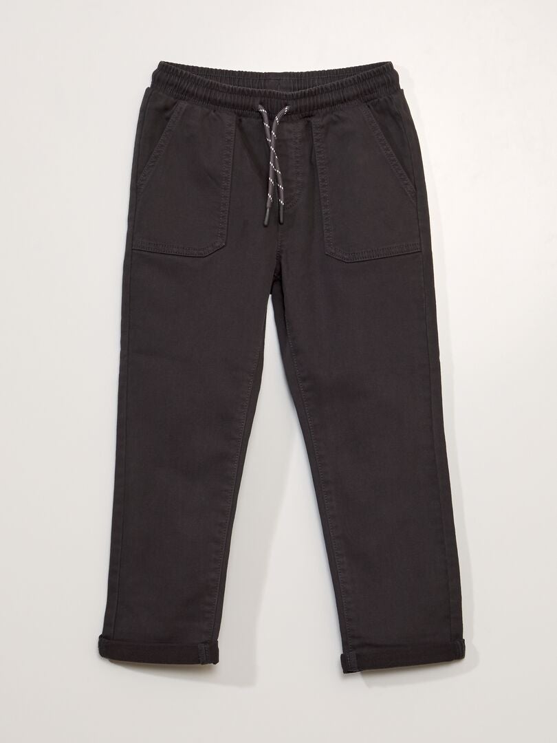 Calça chino estilo jogger - PRETA