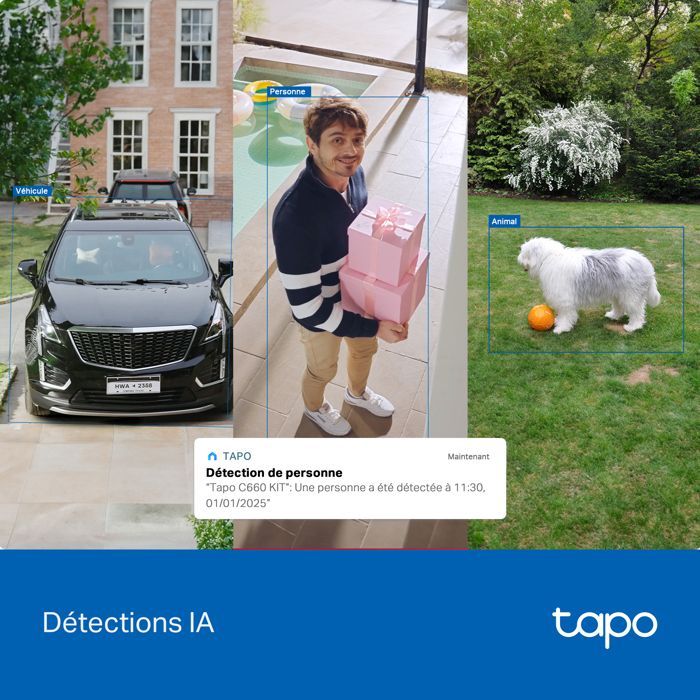 Caméra de Surveillance - Tapo C660 - 4K 8MP - Vision 360° - Panneau Solaire - IP66
