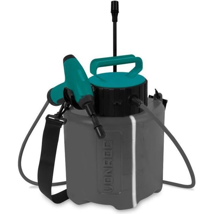Pulvérisateur à pression 5L - VONROC - PS504DC - Batterie intégrée - 2 lances de pulvérisation