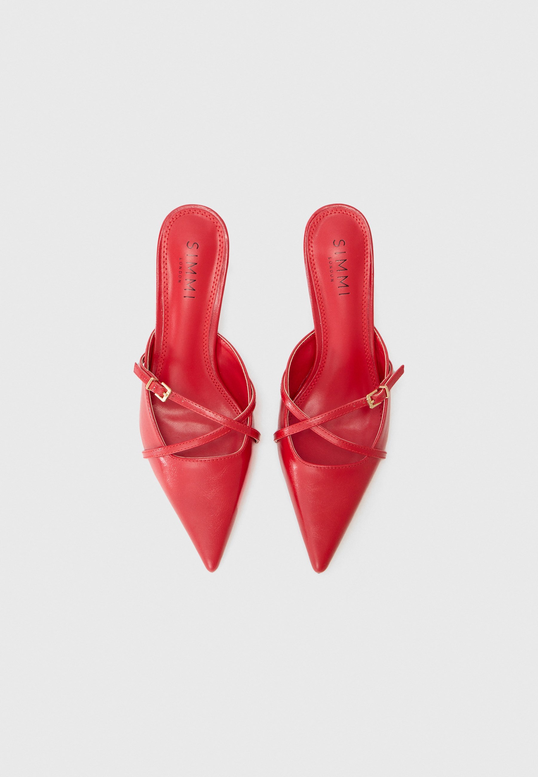 Simmi London CHAR - Mules à talons - rouges