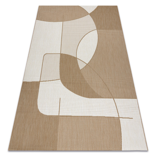 Dywan sizal FLAT 48982265 Geometryczny - beż 80x150 cm