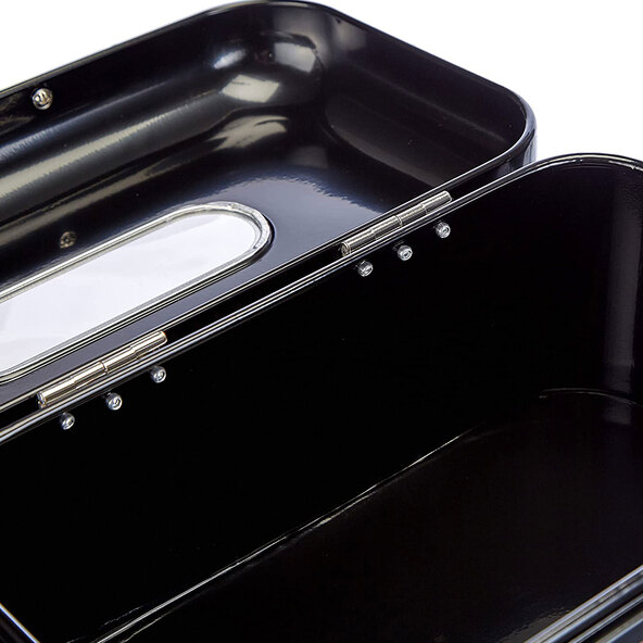 Retro bread box, small, black