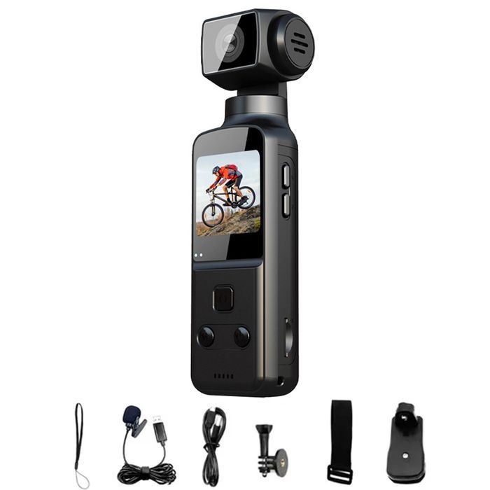 Caméra Sport 4K UHD | Lentille Rotative 270° Transmission WiFi, Écran 1.3