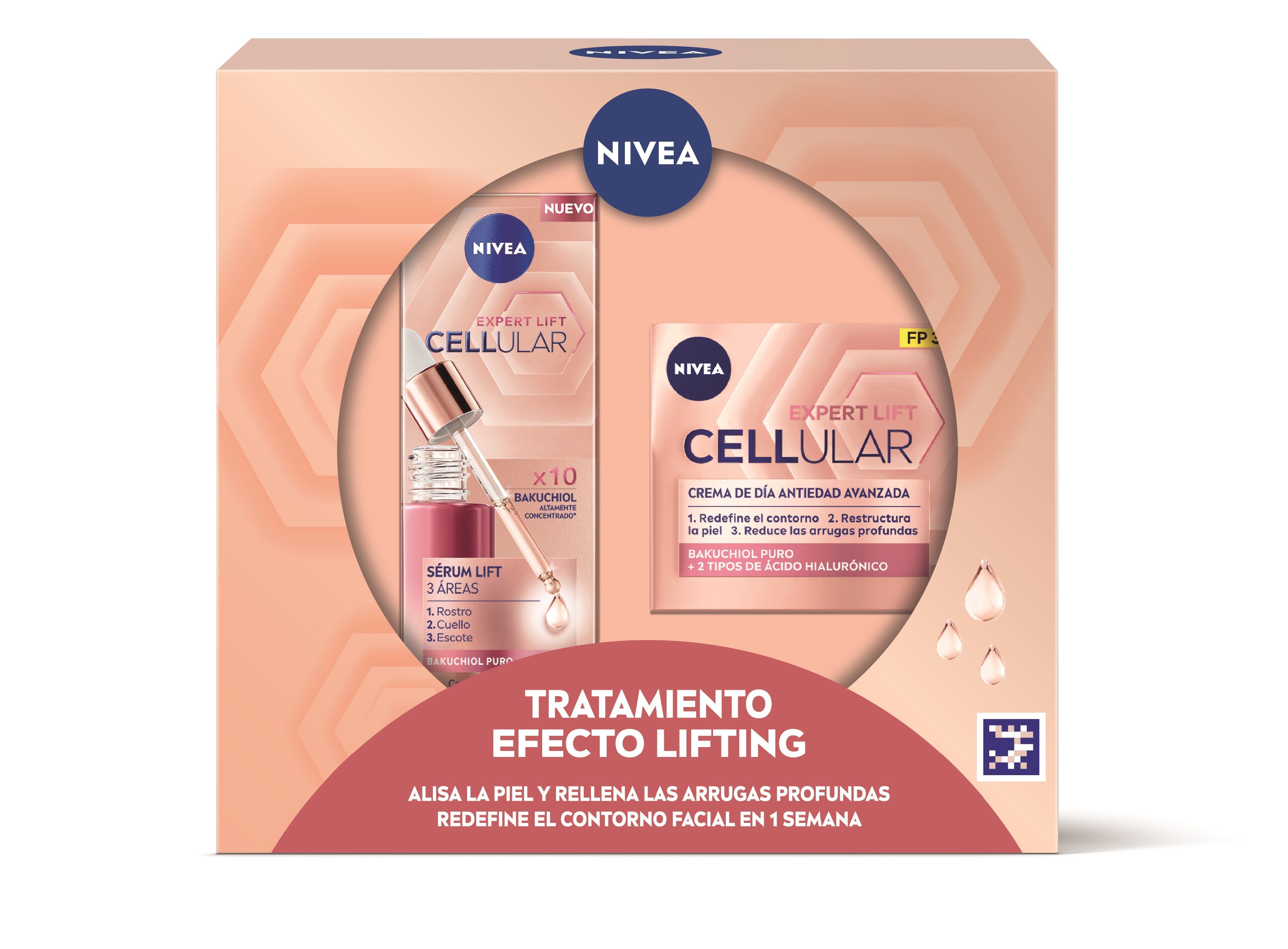 Cellular Expert Lift Pack liftinga efekta procedūra, izlīdzina ādu un aizpilda grumbas Kosmētikas komplekti