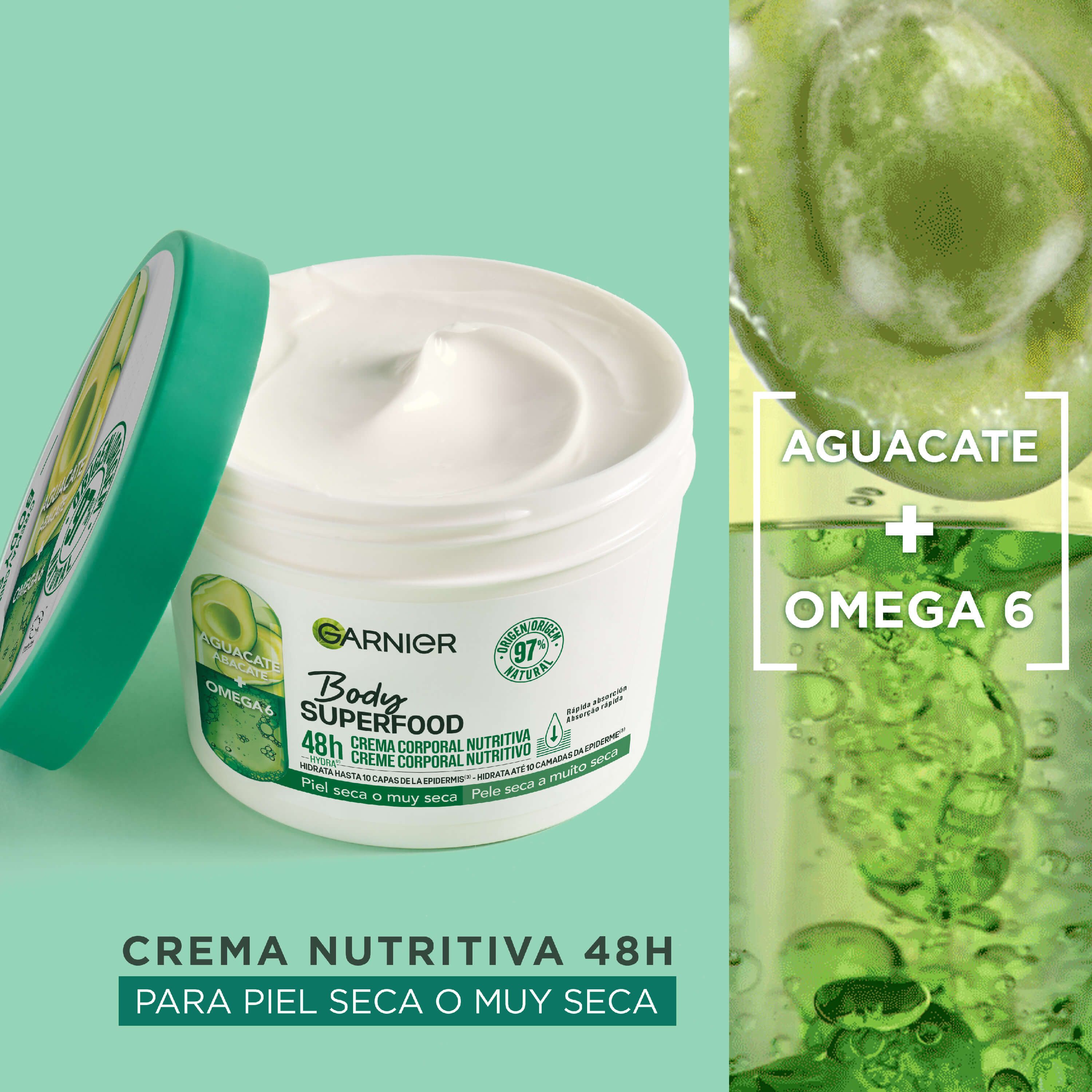 Negovalna krema za telo Body Superfood z avokadom in omega 6 Mleko za telo in losjoni za telo