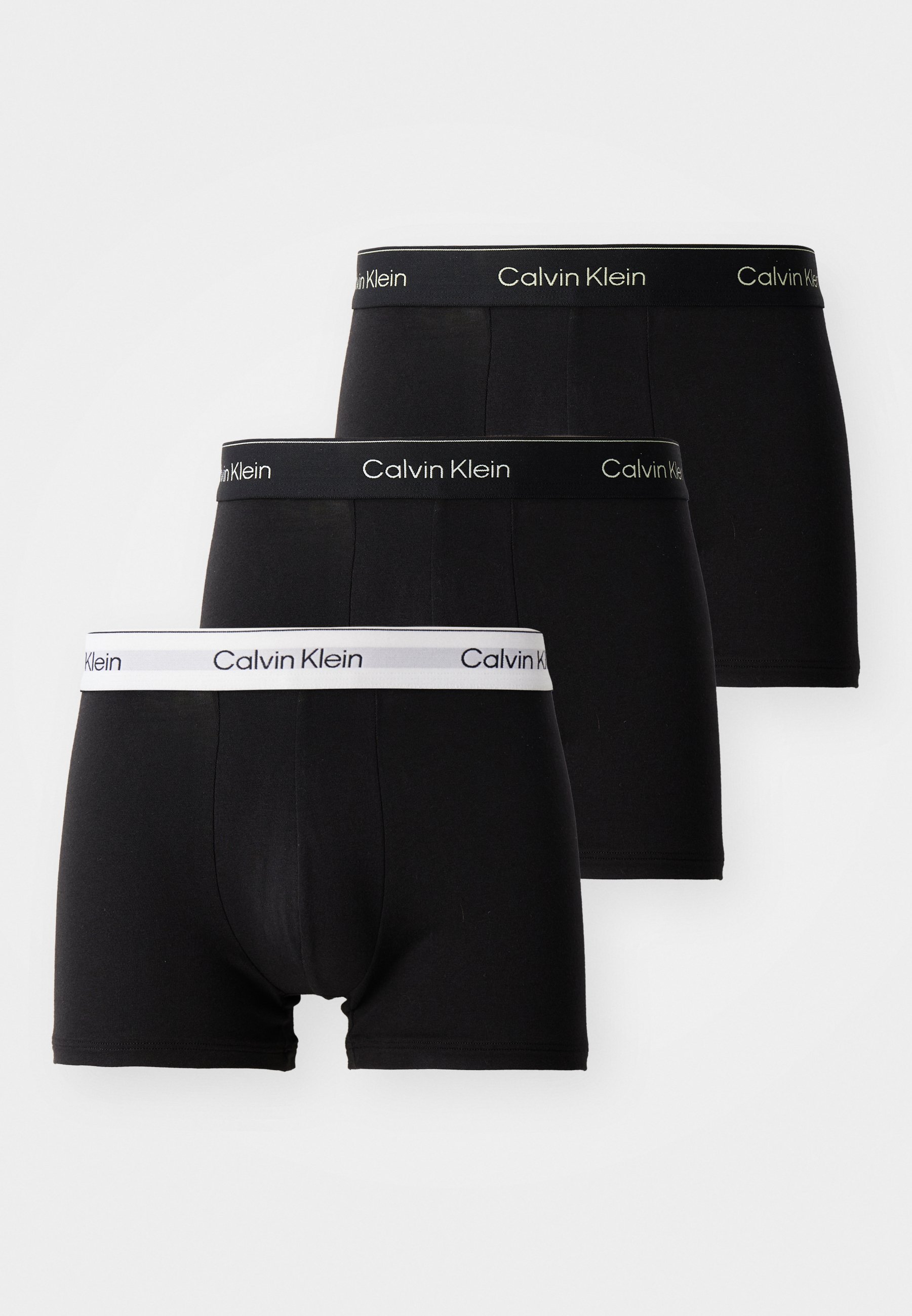 Calvin Klein Underwear TRUNK PACK - Slip - bianco/blu cielo/divertimento con foglie