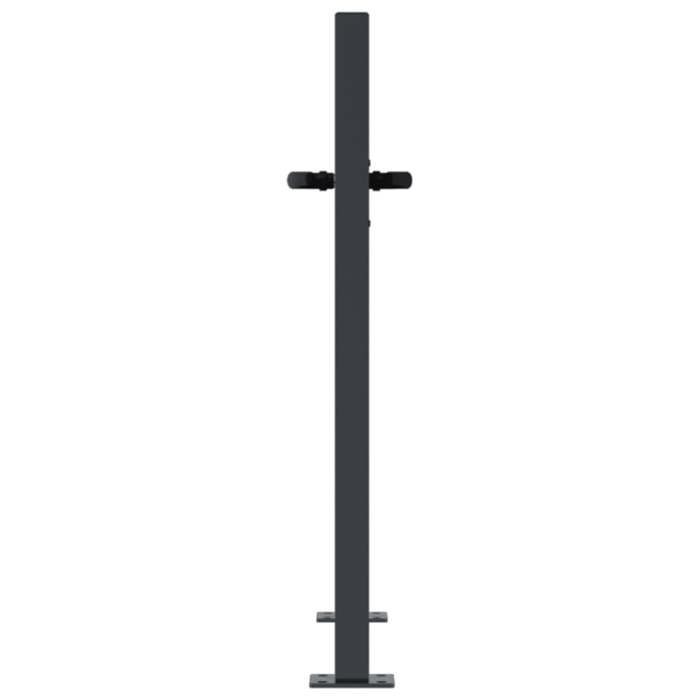 vidaXL Garden Gate, Patio Gate, Security Barrier, Outdoor Terrace Gate, Anthracite 105x105 cm Steel 153179