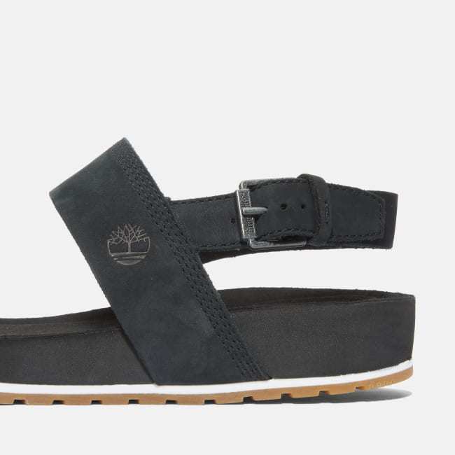 Sandalo a Doppia Fascia Malibu Waves da Donna in                colore nero