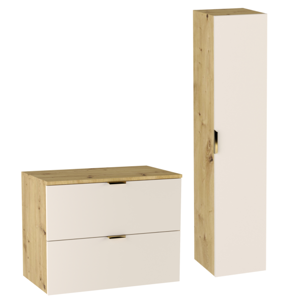 Zestaw Łazienkowy 80cm Kaszmir / Dąb Orzech Orio