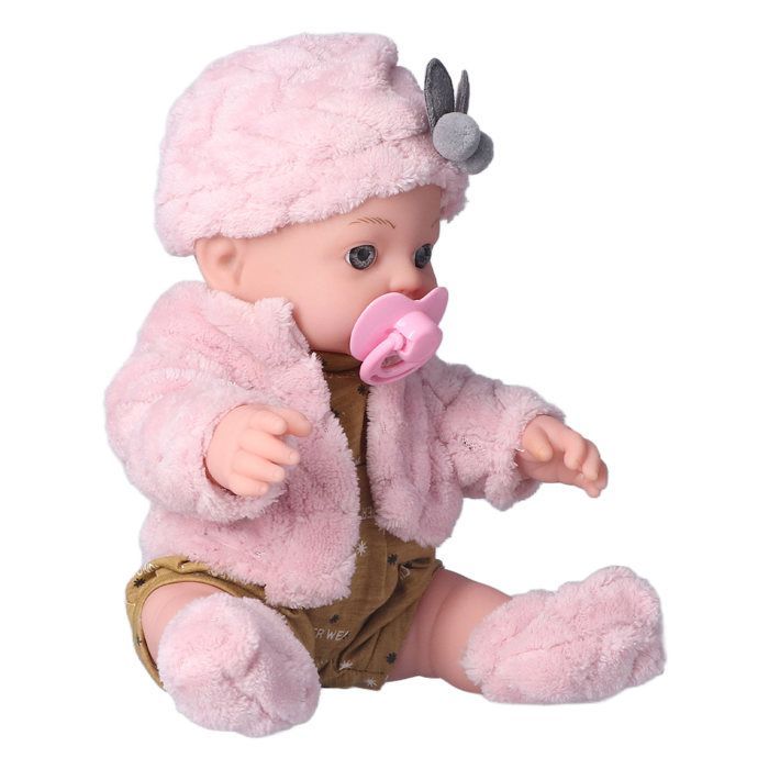 Realistische Reborn-Babypuppe, modische, 30 cm große, waschbare, weiße Mädchenpuppe mit weichem Körper, ideales Geburtstagsgeschenk für Kinder Q12G-003C-026 - SALALIS